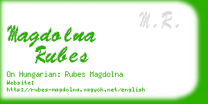 magdolna rubes business card